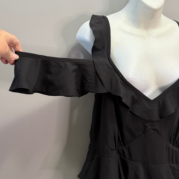 ELOQUII Asym Ruffle Maxi Dress Sz 14 - Picture 5 of 8